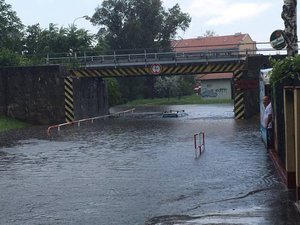 Így nézett ki a felhőszakadás Komáromban