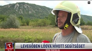 Siklóernyőst mentettek a kesztölci önkéntes tűzoltóink