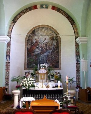 A Szent Kelemen mozaik oltárkép