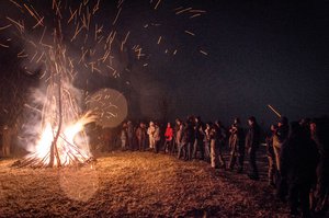 Óriásmáglya az év leghosszabb éjszakáján, december 21-én