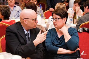 Nyírő András az Országos Szlovák Önkormányzat elnökével, Hollerné Racskó Erzsébettel beszélget