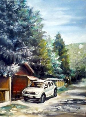 Dacia Klastromi tájban (35x50 olaj) 