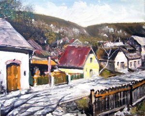 Kesztölc, pincék (30x40 olaj) 