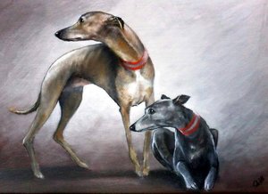 Whippet-ek (40x60 olaj) 