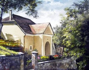 Esztergomi pince (40x60 olaj)